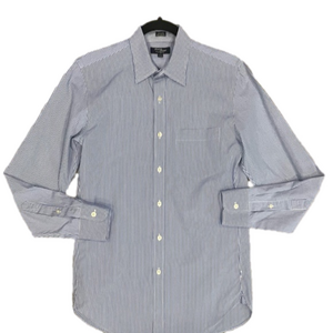 J. Crew Thompson Shirtings 80s 2-Ply size S 14-14 1/2 Plaid White and Blue